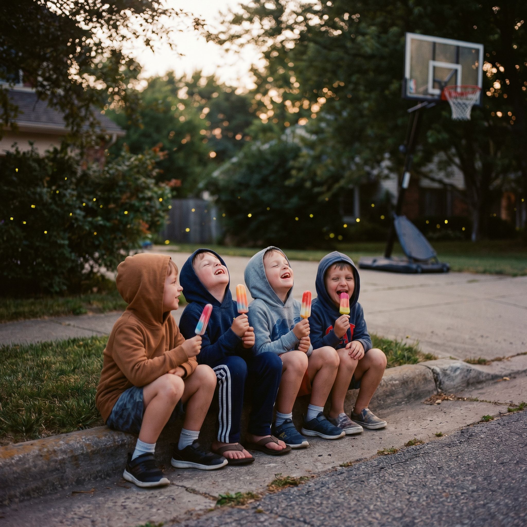 Those long summer evenings with the neighborhood kids
