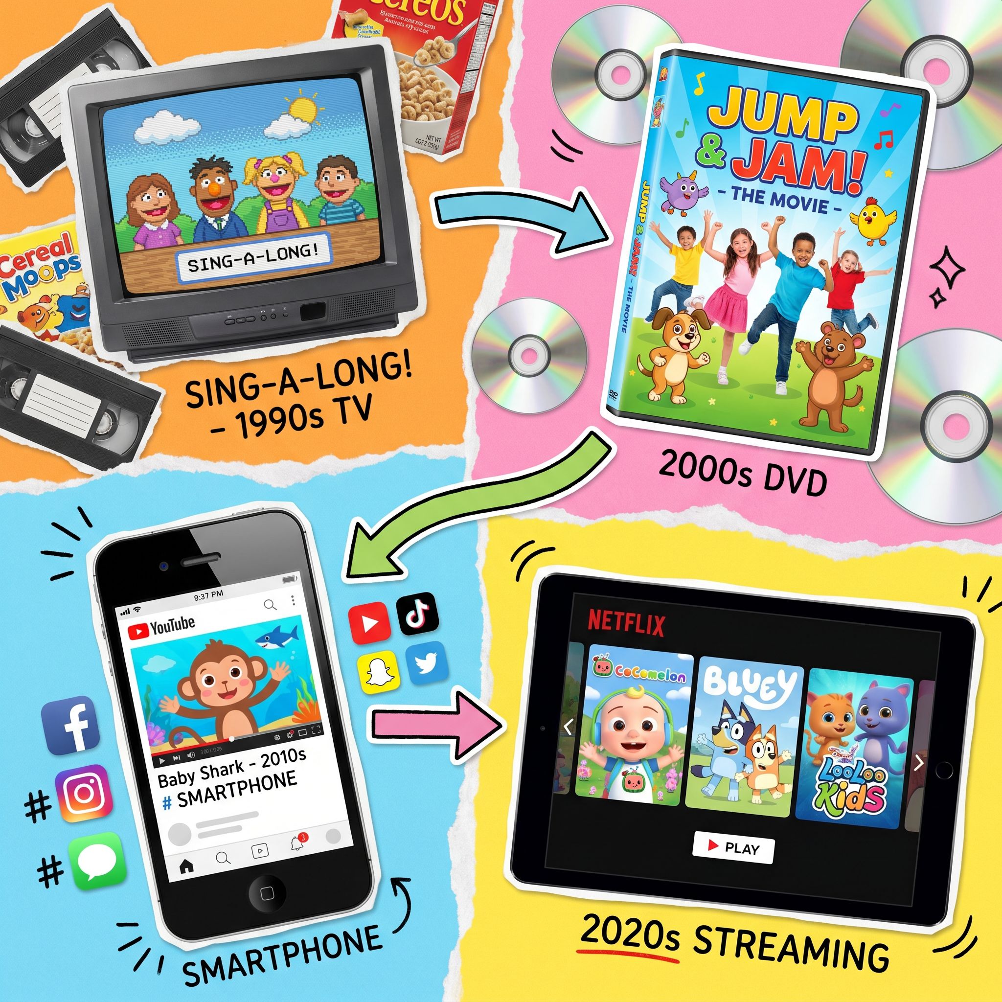 From VHS tapes to streaming, the Barney song has traveled through every era.