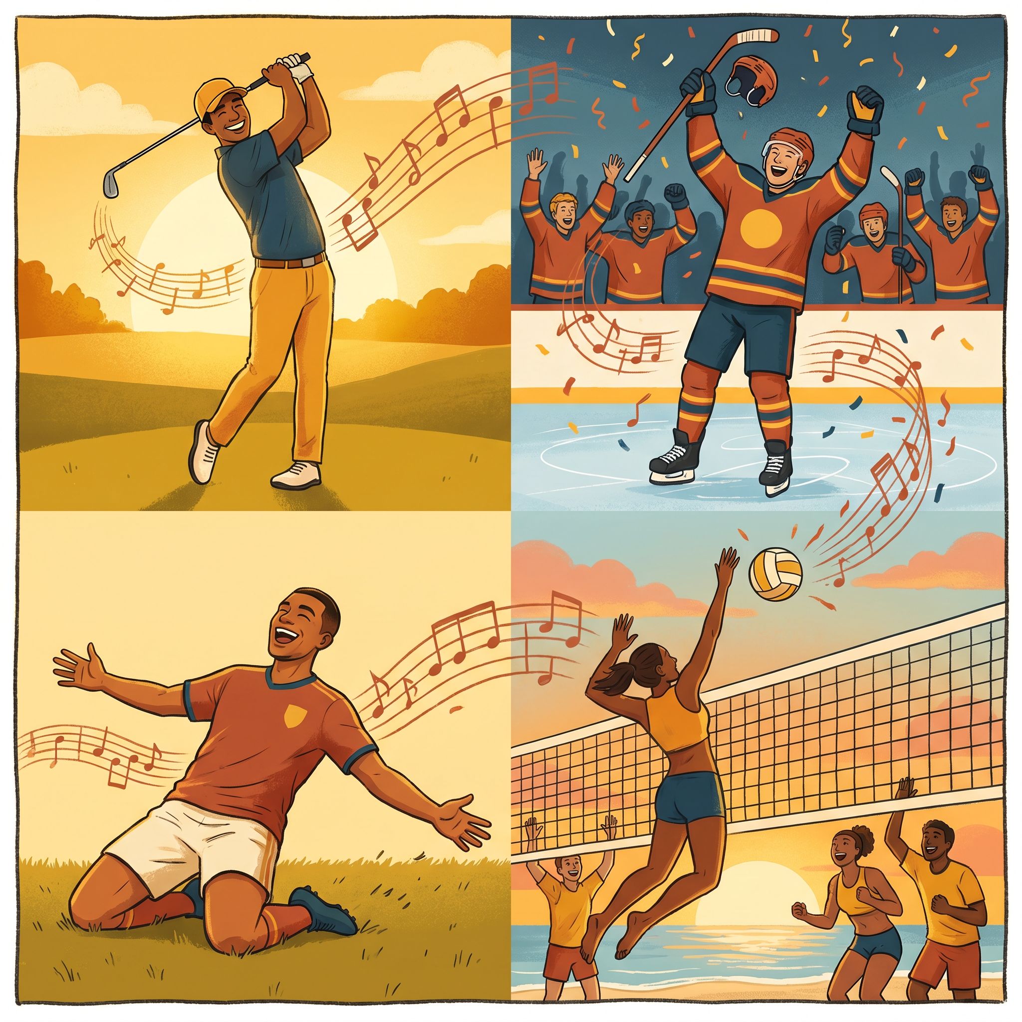 From the fairway to the field to the rink, every sport has a song waiting to be written.