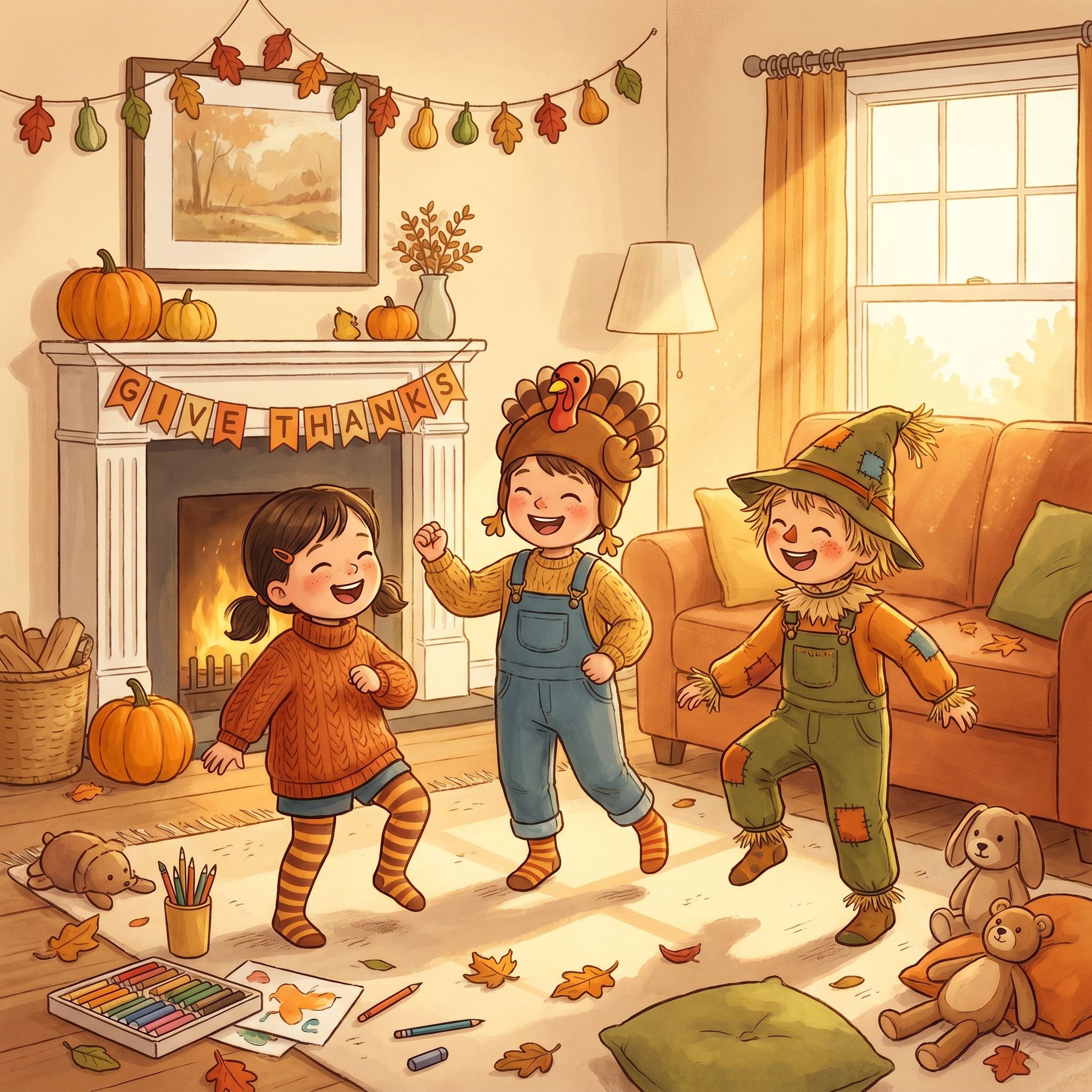 Thanksgiving music gets kids moving and laughing